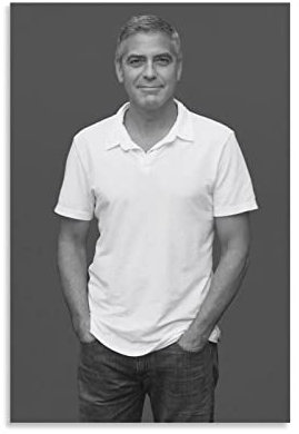 VAIKANHAI George Clooney Poster für Schlafzimmer, Ästhetik, Bilderdruck, Leinwandbild, 30 x 45 cm, ohne Rahmen