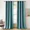 Woaboy Samtvorhänge Verdunkelungsvorhang Gardinen Samt mit Ösen Blickdicht für Wohnzimmer Blackout Curtains Thermovorhang Schalldämmend Schlafzimmer 2er Set 140x225cm (B x H) Turkis