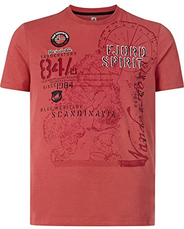 Jan Vanderstorm Herren T-Shirt Dominik Rot, XL - 56/58