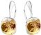 Square 12 mm Wunderbar Hängend Ohrringe 925 Silber Österreichische Zirkonia - Schmuck für Frauen und Mädchen - Hängeohrringe Ideal für Geschenke für Frauen (Golden Shadow)