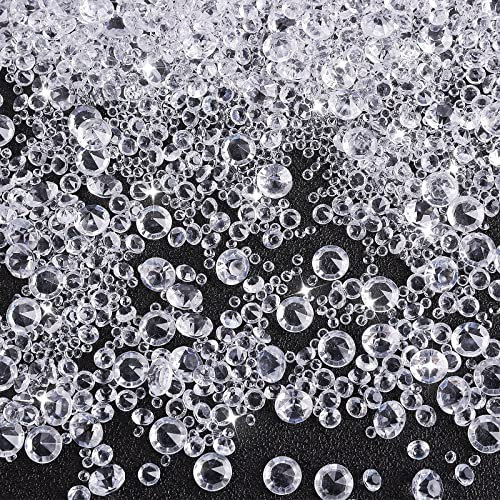 4000 Stück Acryl Diamanten Deko Diamanten Kristalle Diamantene Streudeko Hochzeit Transparent Acryl Kristalle Tischdeko Strass Für Vasenfüllung Geburtstagsfeier Dekoration (3 Größen)