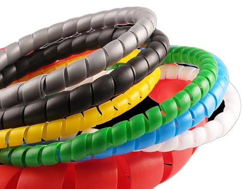 5M Winding Tube 8/10/14/16/20/25 mm Wire Organizer Cable Protection Sleeve Tube Protection Sleeve Spiral Wrap Winding Protector-Green,35mm,5M