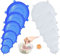 NHCDFA Silicone Lids, 12pcs Stretch Lids, Reusable Food Covers, Microwave Safe, Expandable, Blue, Medium