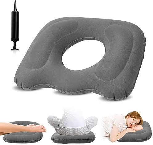 Sitzkissen Orthopädisch, Hämorrhoiden Sitzkissen, Sitzkissen Aufblasbar, Sitzring Steißbein Entlastung, Steißbeinkissen, Ergonomisches Sitzkissen für Bürostuhl Auto Rollstuhl, Donut Kissen
