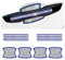 JNNJ 8 Stück Auto Türgriff Schutzfolie Pad, Universal Auto Strass Bling Glitzer Autotürgriff Kratzschutz Aufkleber, Bling Kristall Dekoration Autozubehör(Blau-Weiß)