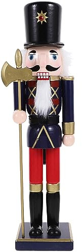 Abaodam Christmas Nutcracker Ornament Nutcrackers Craft Christmas Wood Puppet - Wooden Soldiers Ornament 38CM for Xmas Holiday Supplies