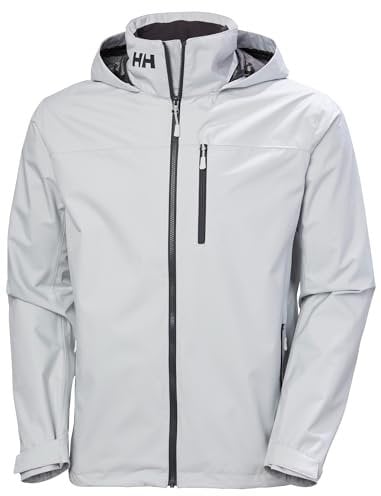 Helly Hansen Herren Crew Hooded Jacke, Grauer Nebel 2.0, XL