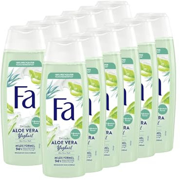 FA Duschcreme Soft Aloe Vera Yoghurt (12x 250ml), pflengende Duschcreme mit milder Formel und angenehmen Duft nach Aloe Vera, Vegan, 94% Inhaltstoffe natürlichen Ursprungs