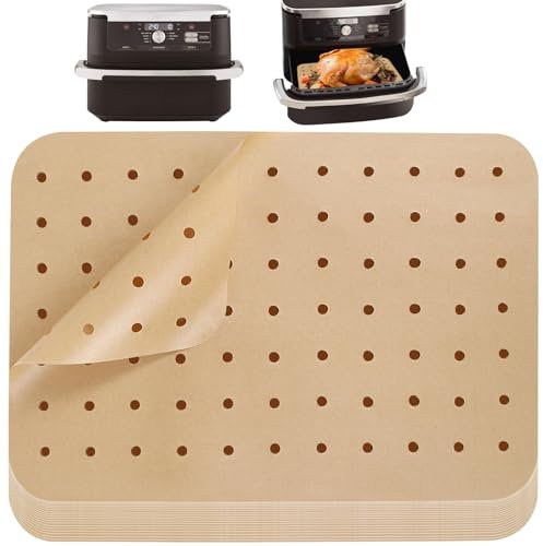 YQL Air Fryer Liners for Ninja Foodi FlexDrawer AF500UK 10.4L/Duronic Air Fryer, 100pcs Disposable Non Stick Parchment Paper Liners