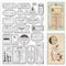 ORIGACH Vintage Flugticket klar Briefmarken Retro-Stil Porto Silikonstempel für Karten machen DIY Scrapbooking Fotoalbum Dekoration, 29.7x21cm/11.7x8.3inch