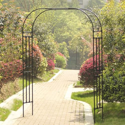 Rosenbogen Metall Rankgitter Garten Bogen Pergola Wetterfeste Gartendekoration Breite 120/150/180/200/210/220/230/240/250/280/300cm Torbogen Rankhilfe Kletterpflanzen (Size : 300x240cm/9.8x7.9ft)