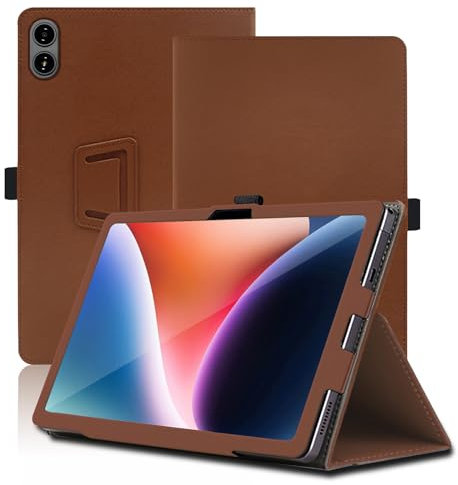 Envibe Hülle für AGM PAD P2 11 Zoll, AGM PAD P2 Tablet Schutzhülle, Klappständer Schutzhülle mit Stifthalter und Handschlaufe, Umfassender Schutz. (Braun)