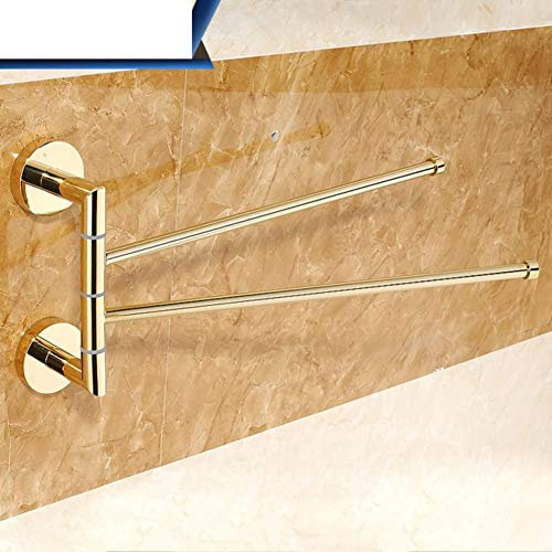 Porte-serviettes en laiton doré pour salle de bain / support mural / tour A407