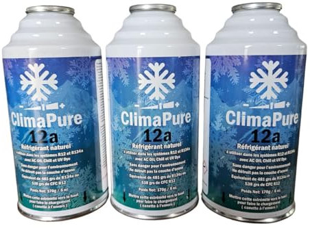 multicool Lot de 3 Climapure 12a - Gaz de Climatisation Écologique Remplaçant R12 et R134a