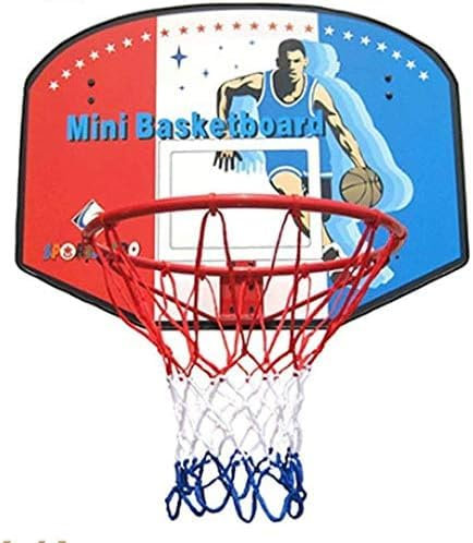 KUOYTT Basketballkorb-Set für drinnen und draußen, hängender Basketballkorb aus Holz mit Standardball mit 45 cm Durchmesser