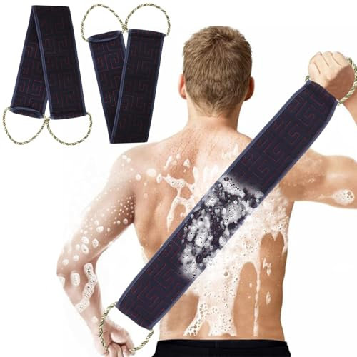 EOAMGO 2PCS Back Scrubber, Back Exfoliator, Double-Sided Back Washer for Shower, Back Scrubbers for Use in Shower for Men & Women