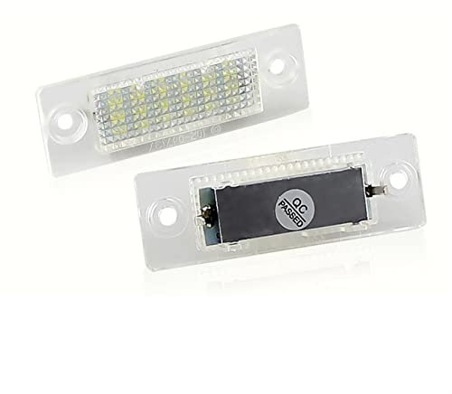 QASULER 2pcs Car LIGHT License Number Plate Lights Lamp, for VW, Transporter T5, for Multivan, Caravelle Eurovan, for Passat, for Caddy, for Touran, for Golf LED Number Plate Light