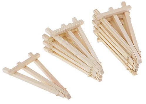 Lot de 10 mini trépieds en bois avec chevalet pour peinture