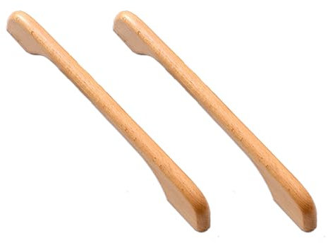 KOVNISE Schrank zieht Massivholz Dunkle Walnuss zieht Buche Original Holz Farbe Einfache Moderne Art für Kabinett Tür Schrank Kommode Lange Schublade Griff (Holz, 192MM-2PCS)