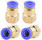 Lot de 4 raccords pneumatiques de 8 mm de diamètre extérieur x 1/4 Filetage femelle PT droit Raccord pneumatique Qualité industrielle Raccords de raccordement pneumatiques en ligne