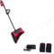 Hooha Spazzaneve a batteria da 21 V per ghiaccio sottile e neve, pala da neve elettrica veloce e semplice, larghezza di lavoro 32 cm, spazzola da neve da 15 cm, non necessita di piegarsi, protegge la