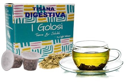 Caffè Vulcanus, 40 capsule di tisana DIGESTIVA, Capsule compatibili con le macchine ad uso domestico Nespresso®*