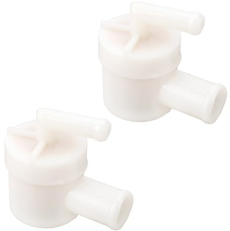 eMagTech 2 Stück Kraftstofffilter für Horizontale Motoren Kraftstofffilter für Rasenmähermotoren Kompatibel mit Briggs & Stratton 808116S Kompatibel mit Vanguard Twins Weiß