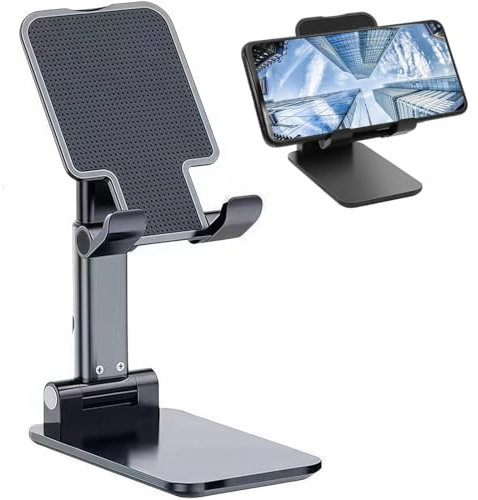 Supporto Tablet, Regolabile Porta Cellulare da Tavolo, Supporto per Monitor Portatile,Antiscivolo e Pieghevole Dock Telefono Stabile,Compatibile con Monitor Portatili/Tablet/iPad