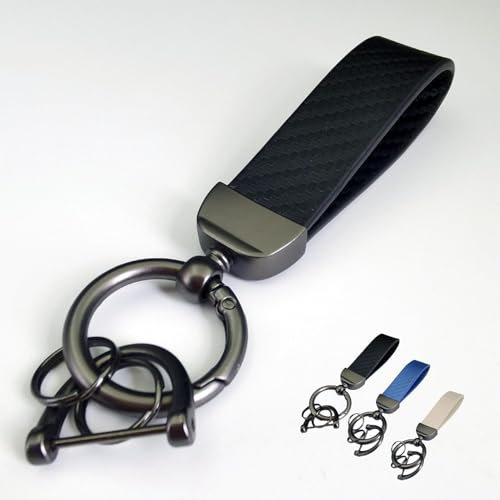 ZXWZZQ88 Auto Schlüsselanhänger für VW T4 T5 T6 Multivan/MK6 2000-2023 2024 D Ring Schlüsselanhänger Zubehör für Auto,A/Black