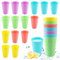 badaren Paquete de 15 Vasos Plastico Duro, Vasos de Colores de Plástico 400 Ml, 5 Colores - Vasos Plastico Reutilizable - Perfecto para Cumpleaños, Fiestas, Cocina, Picnic, Camping, Viajes