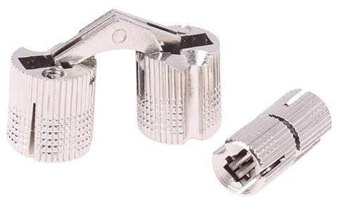 4er Pack Silber Messing Zylinderscharniere verdeckte Schränke unsichtbare Scharniere 180 Grad (8 mm)
