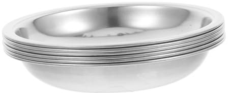 TOPPERFUN Lot De 6 Coupelles à Sachets De Thé en Acier Inoxydable 201, Diamètre 8 Cm, Soucoupe Égouttoir Anti-Goutte, Support Pratique pour Infuseurs, pour Cérémonie De Thé