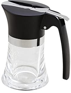 Alipis Edelstahl Sirup Flasche Mit Acryl Deckel Gewürztopf Für Küche Befüllbar Und Reinbar Für Sirup Honig Und Andere Lebensmittel