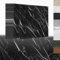 XINZI Piastrelle autoadesive in PVC, per pavimenti in vinile, effetto legno (effetto marmo, nero, 27 pezzi, 2,51 m²)