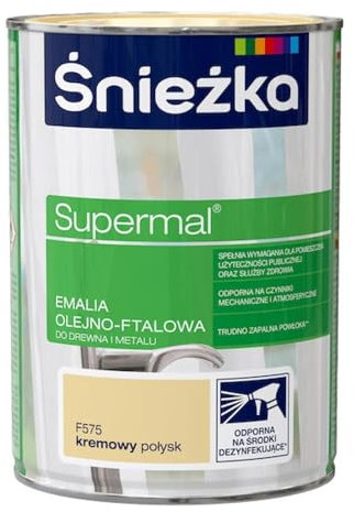 TRANS - PAL All-Purpose Oil-Based Enamel Paint for Wood & Metal – 0.8L – Durable, Weather-Resistant, Vibrant Colors – Indoor & Outdoor Use – Variety of Colours (CREAM)