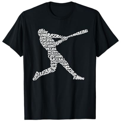 Baseball Baseballer Typografie Jungen Baseballspieler T-Shirt