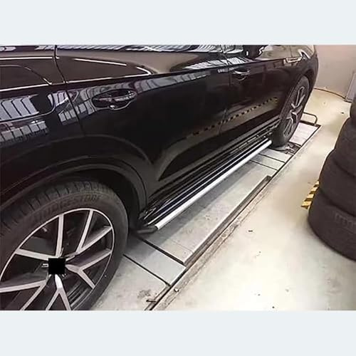 ZKNing 2tlg Auto Trittbretter Seitenschweller für VW Touareg 2019+, Anticrash Seitenschürze Anti-Kollisions-Willkommen Pedal-Seitenstufen Seitentritte