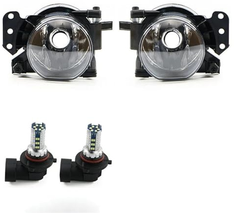 WXHHSM Nebelscheinwerfer-Montage 63176910791 für BMW 3er 5er 6er E60 E61 E90 E91 323i 325i 525i Nebelscheinwerfer Montage mit Glühbirnen