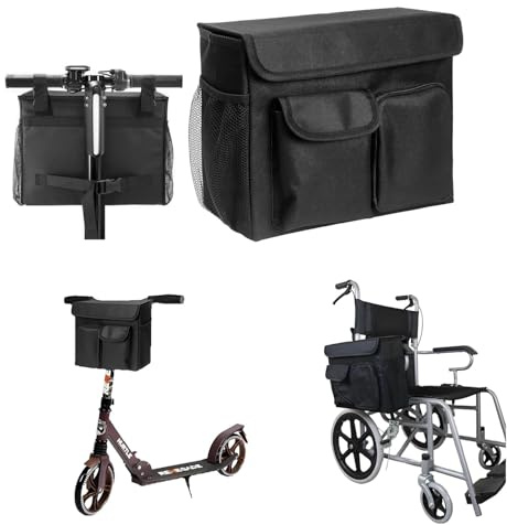 Mobility Scooter Basket Bag, Wheelchair Backpack Bag, Convenient Organizer Pouch for Wheelchair,Walker Rollator and Mobility Scooter