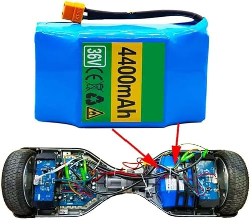 36V 4.4Ah 10S2P Batterie pour Vélo Électrique Batterie Rechargeable pour Monocycle Électrique Auto-Équilibré Scooter Hoverboard 36V 4400Mah E-Bike Batteries