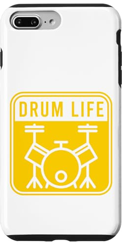 La Vida del Tambor Batería Baquetas Musical Batería Carcasa para iPhone 7 Plus/8 Plus