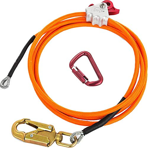 DTOMEGO Steel Wire Core Flip Line Kit Adjustable Climbing Positioning Rope for Arborists Climbers Tree Climbers Outdoors