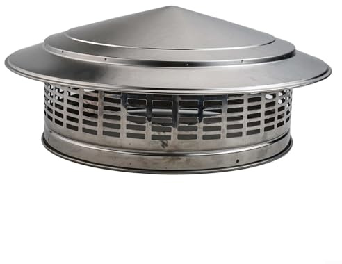 BEAZOOM 304 pour bouchon de cheminée en acier inoxydable 250 mm/300 mm pour capot de toit rond, housse de pluie, conduit d'évacuation (300 mm)
