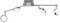 WOFI 7241.04.54.6000 A Spot, Stahl, 24 W, Integriert, nickel matt/chrom, 90 x 10 x 22.5 cm