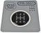 1x Schalthebel Aufkleber Durchmesser = 35 mm 5-Gang Schaltknauf Emblem Silikon Sticker | Schema 1