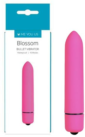 Me You Us - The Blossom 10 Mode Bullet Vibrator, Pink, Powerful and Versatile Mini Vibrating Bullet for Targeted Pleasure and Sensations