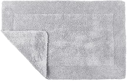 Allure Heavyweight Reversible Bath Mat, 100% Cotton, Super soft, Washable, Large Size 53cm x 85cm (Dove Grey)