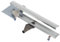 Nordona extraflache Edelstahl Duschrinne Complete Basic, Abgang Mitte Länge: 70 cm Inkl. Blende Klassisch, Niederprofilsiphon Einbautiefe nur 6 cm