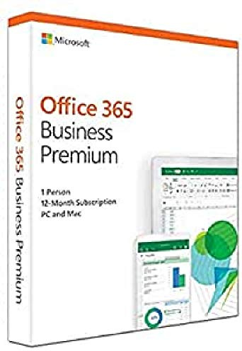 Microsoft 365 Business Standard | Office 365 Apps | One User | Up to Five PCs/Macs, Five tablets and Five Phones | One Year Subscription | Multilingual | Box