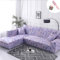 Elastisch Sofa Überwürfe Sofabezug, Morbuy Ecksofa L Form Stretch Antirutsch ArmlehnenSofahusse Sofa Abdeckung Hussen für Sofa Couchbezug Sesselbezug (2 Sitzer,Lila Herz)